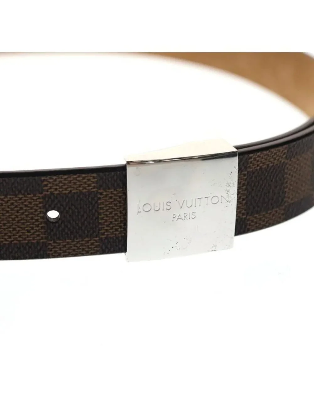 Louis Vuitton Damier Ceinture Carre Belt Brown Silver - Picture 4 of 6